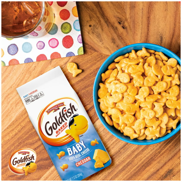 Goldfish Baby Cheddar Crackers, Snack Crackers, 7.2 oz bag - LOOP MX