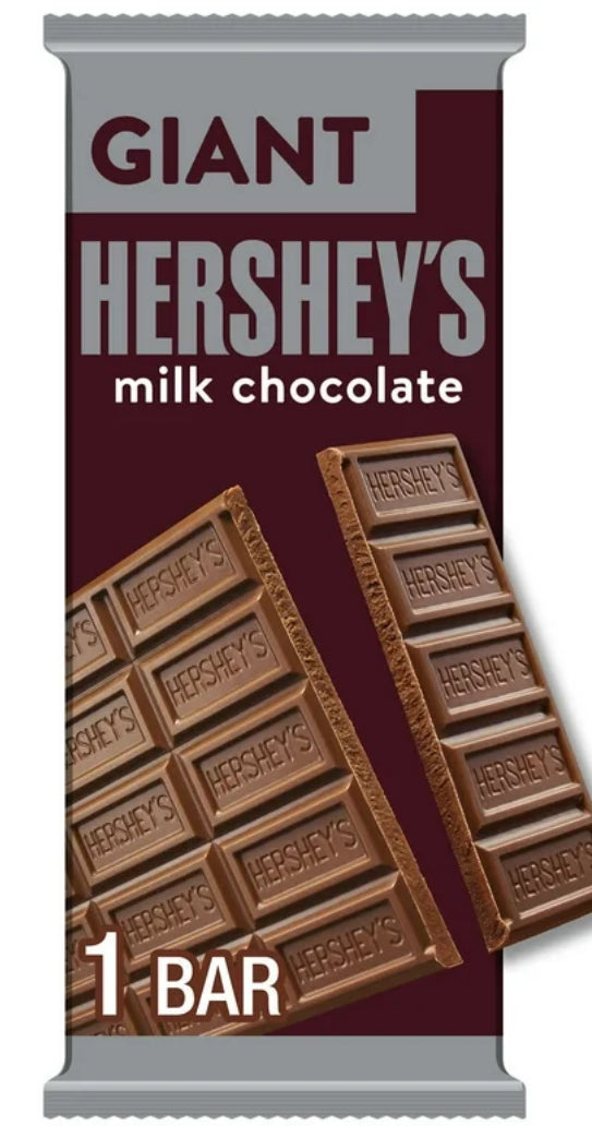 Hershey's Milk Chocolate Caramelo Gigante, Barra 7.56 oz, 25 Piezas