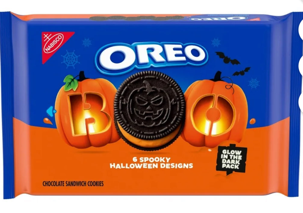 OREO Galletas Sándwich de Chocolate con Crema de Naranja Edición Limitada, Halloween Cookies, 18.71 oz