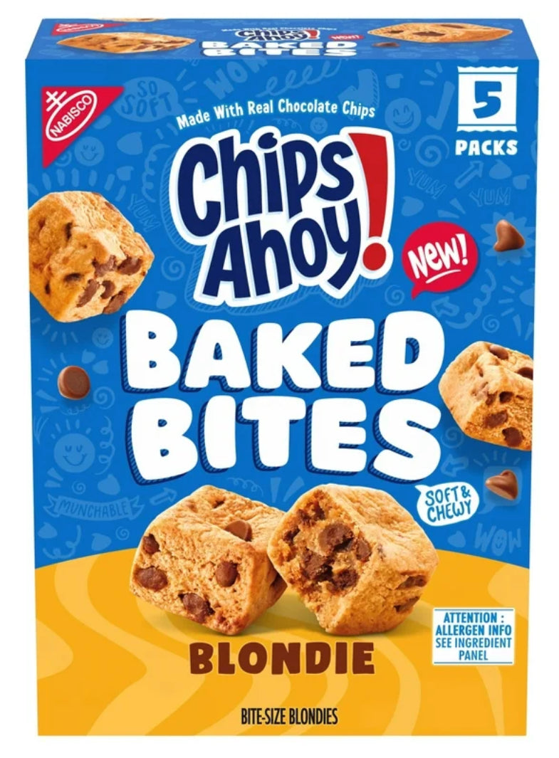 CHIPS AHOY! Bocaditos Horneados Rubio, Packs de Refrigerios de 5 a 1,5 oz (5 Bocados por Paquete