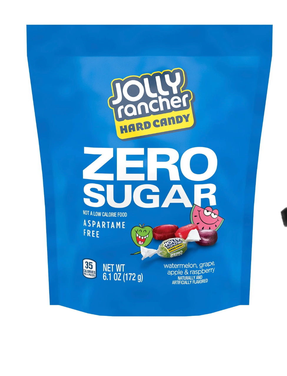 Jolly Rancher Zero Sugar Assorted Fruit Flavored Hard Candy, Bag 6.1 oz