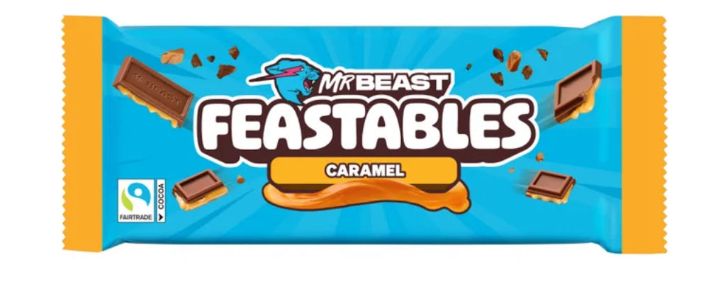 Feastables MrBeast Chocolate Barra de Caramelo y con Leche 2,1 oz