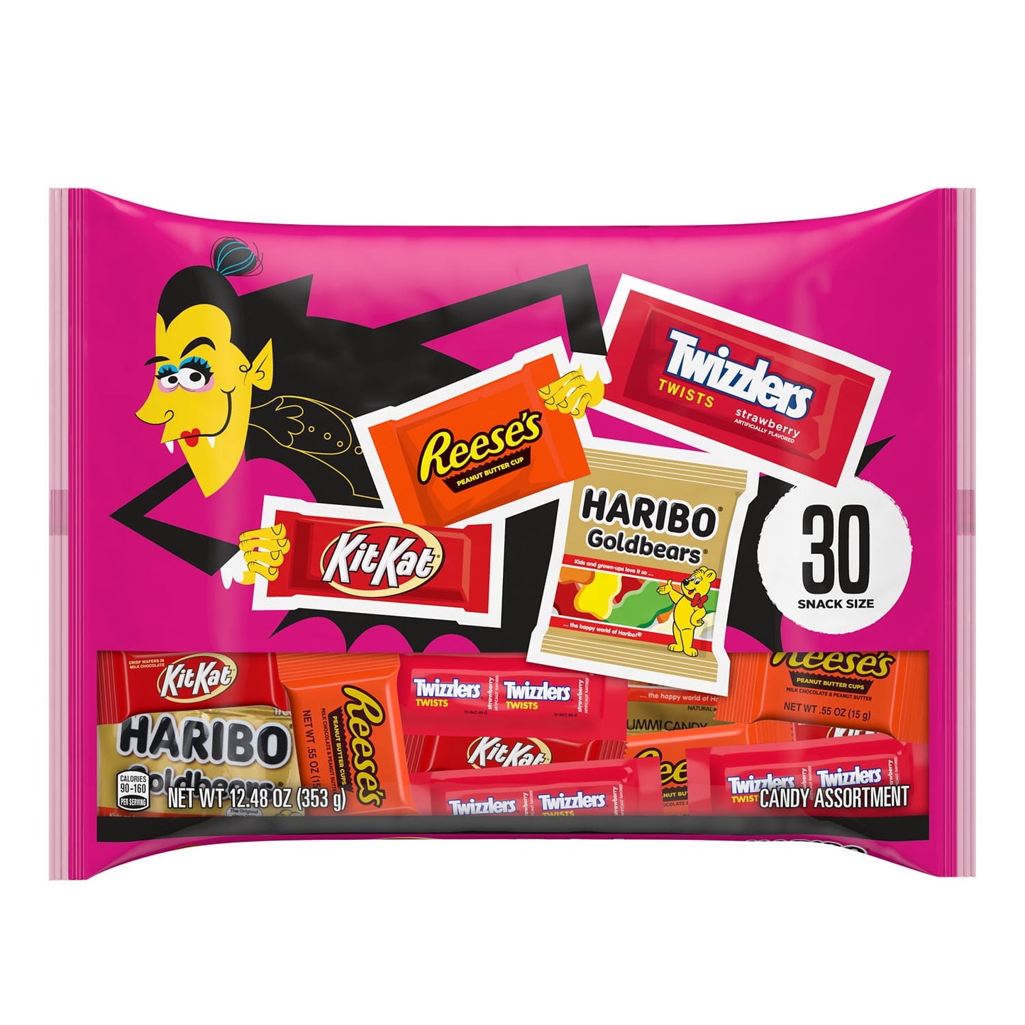 Hershey Assorted Caramelo de Halloween con Sabor a Tamaño Snack, Bolsa de 12,48 oz, 30 Piezas