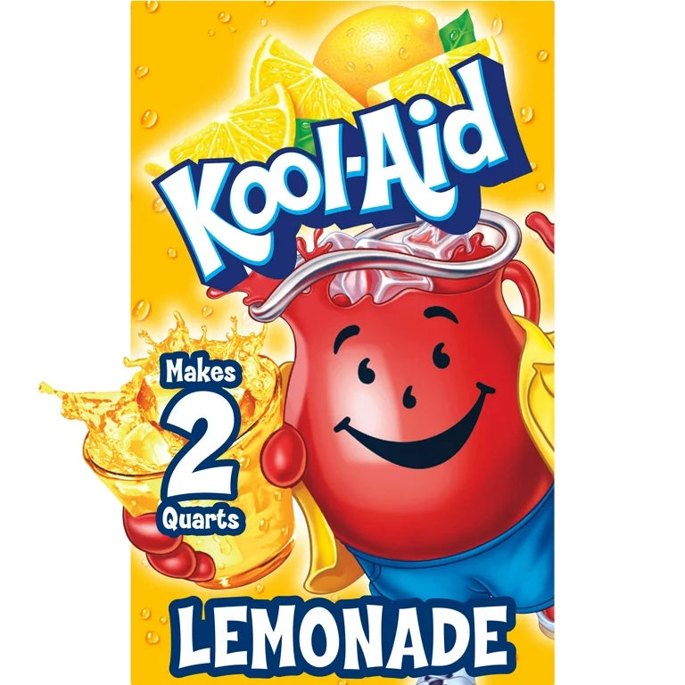 Kool-Aid Unsweetened Lemonade Naturally Flavored Powdered Soft Drink Mix, 0.16 oz Packet
