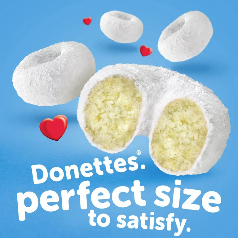 HOSTESS Powdered DONETTES Bag, Sugar Mini Donuts - 10 oz - LOOP MX