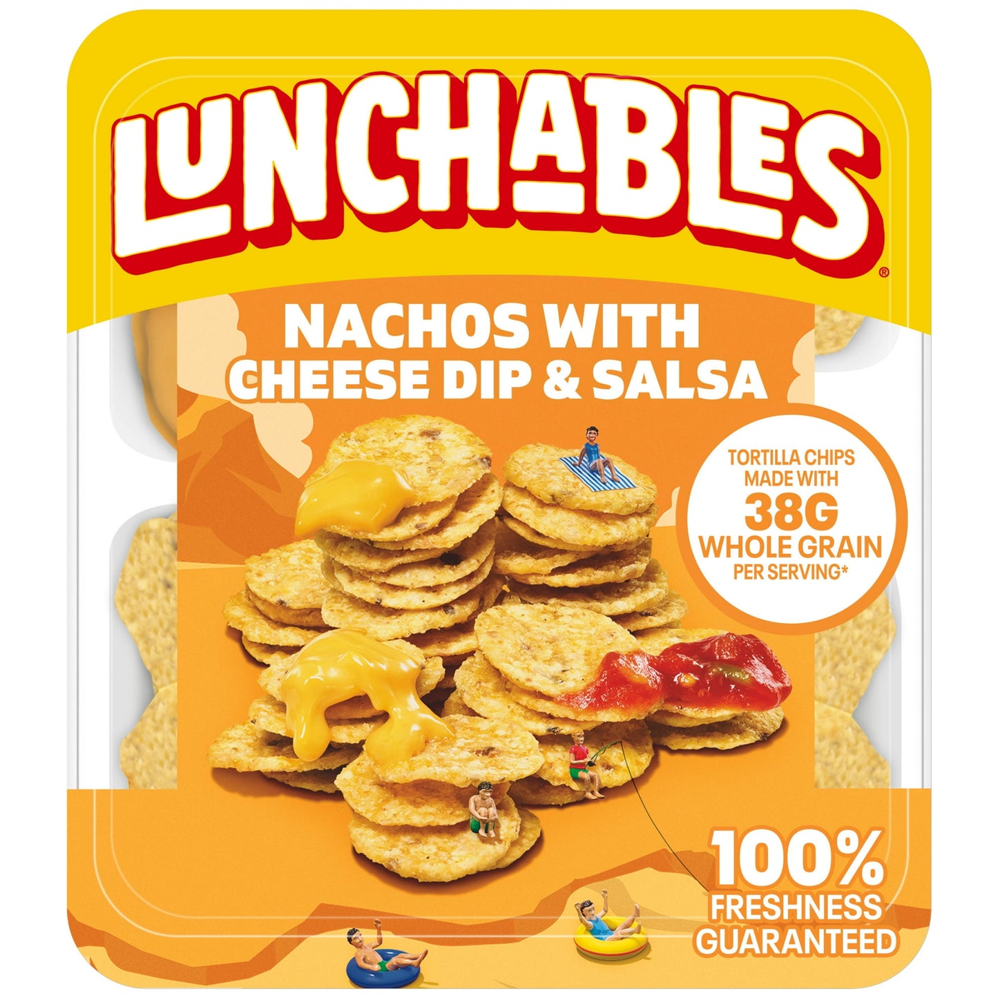 Lunchables Nachos Salsa de Queso y Snack para el Almuerzo para Niños, Bandeja de 4.4