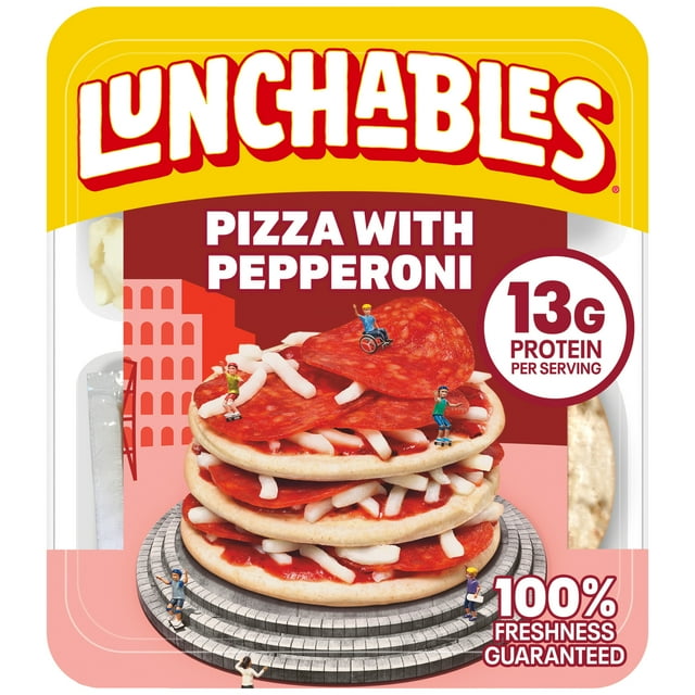 Lunchables Pizza con Pepperoni, Refrigerio para el Almuerzo para Niños, Bandeja de 4.3 oz