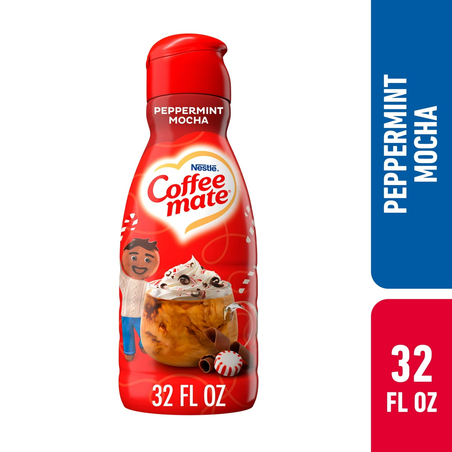 Nestle Coffee Mate Crema Coffee Líquida de Moca y Menta Botella de 32 fl oz