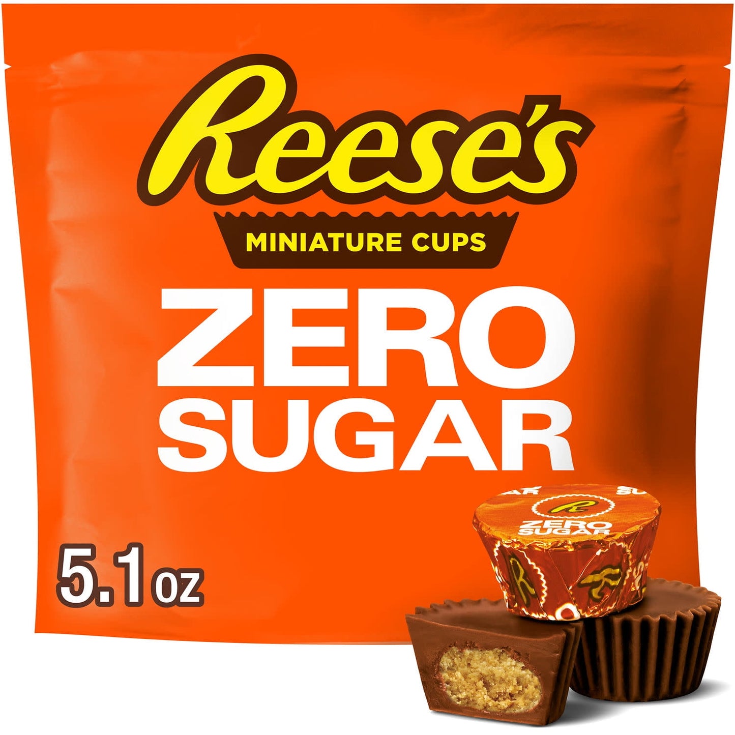 Reese's sin Azúcar Miniatures Chocolate Tazas de Mantequilla de Maní Dulces, Bolsa 5.1 oz
4.4 estrellas de 566 opiniones