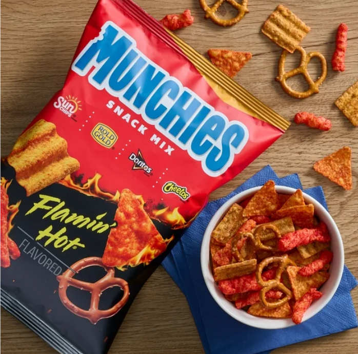 Munchies Flamin' Hot Flavored Snack Mix, 8 oz, Single Pack