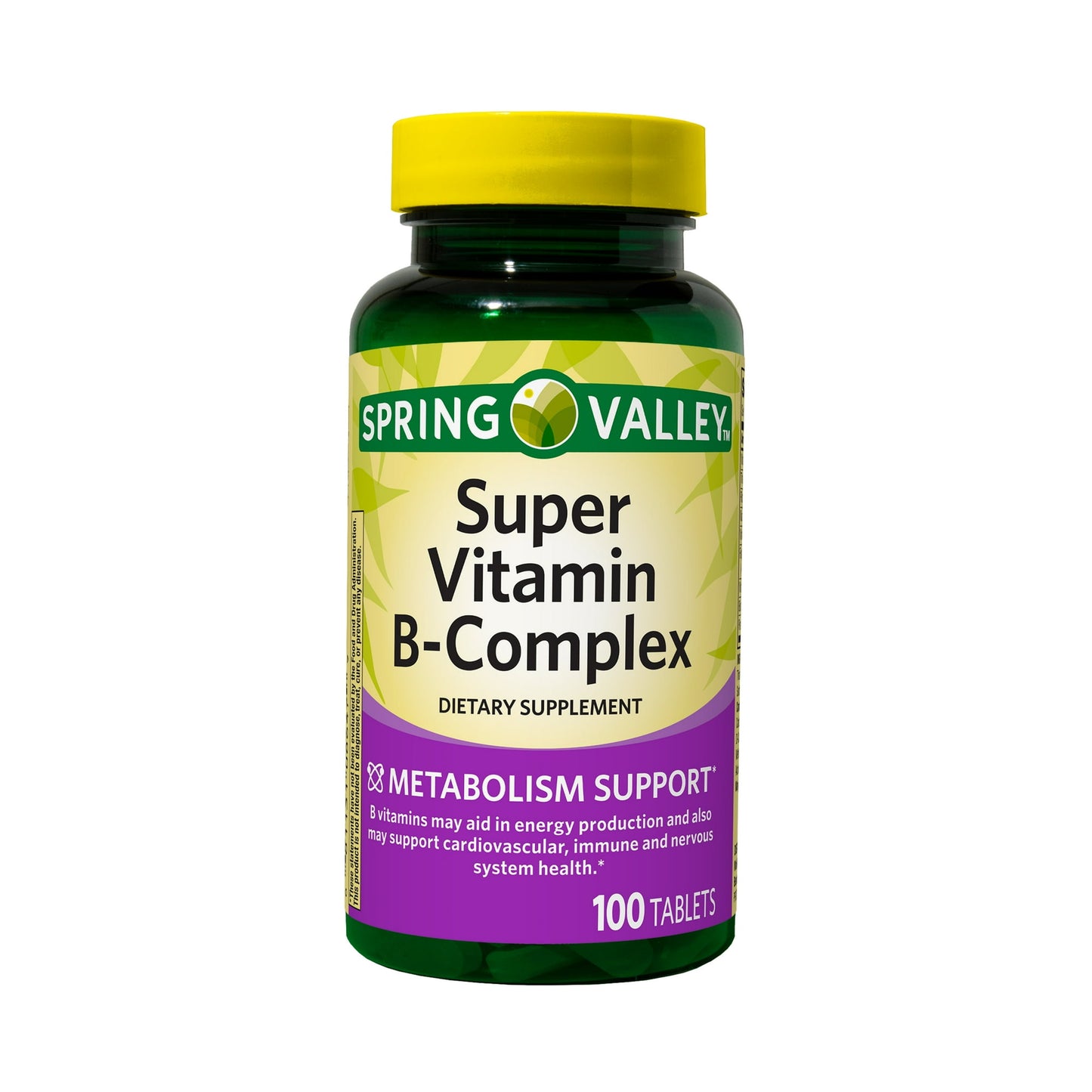 Spring Valley Suplemento Dietético en Tabletas de Súper Vitamina B, 100 Unidades