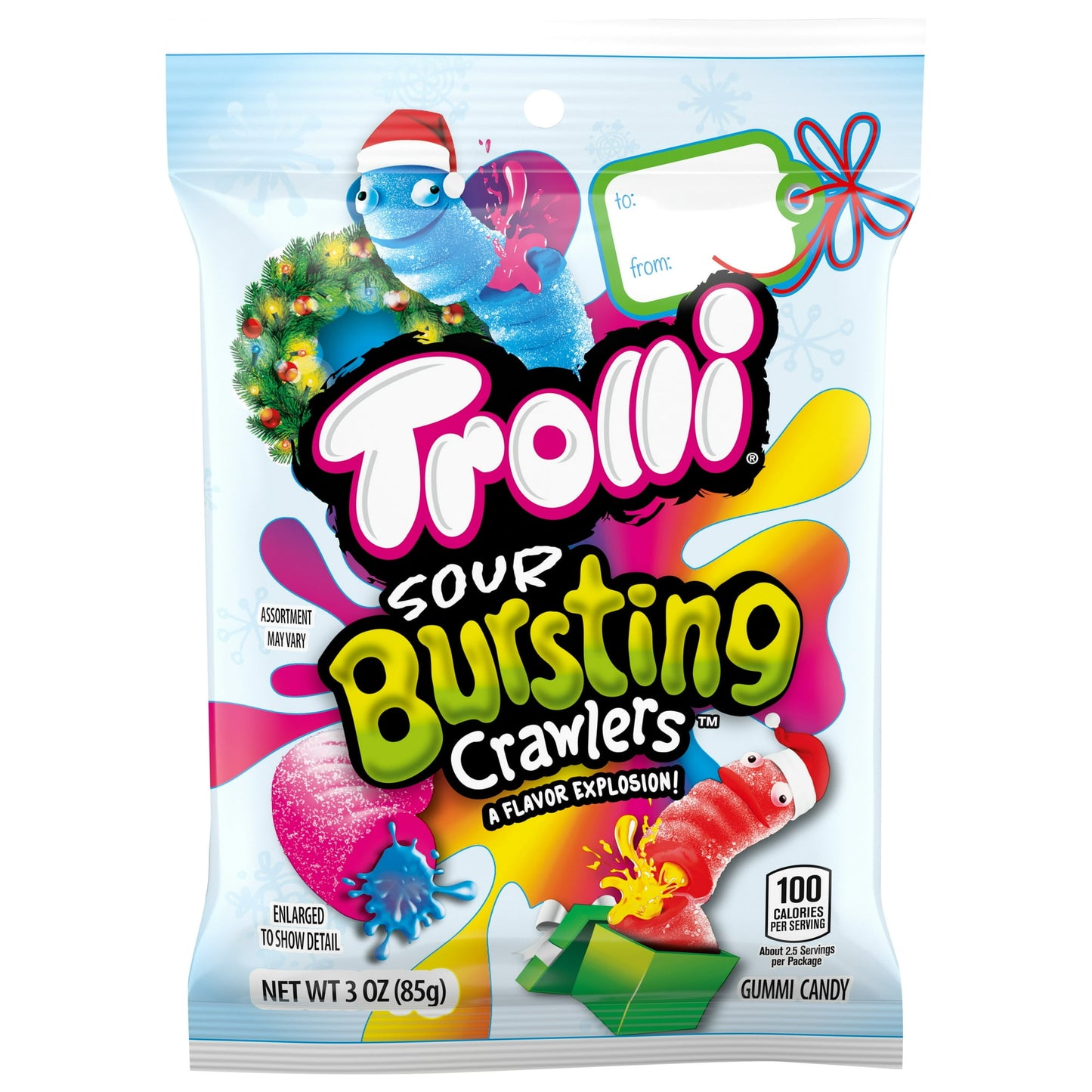 Visit the Trolli Store
Trolli Caramelo Crawlers Explosivo Sour Brite Navideño Bolsa de 3 oz