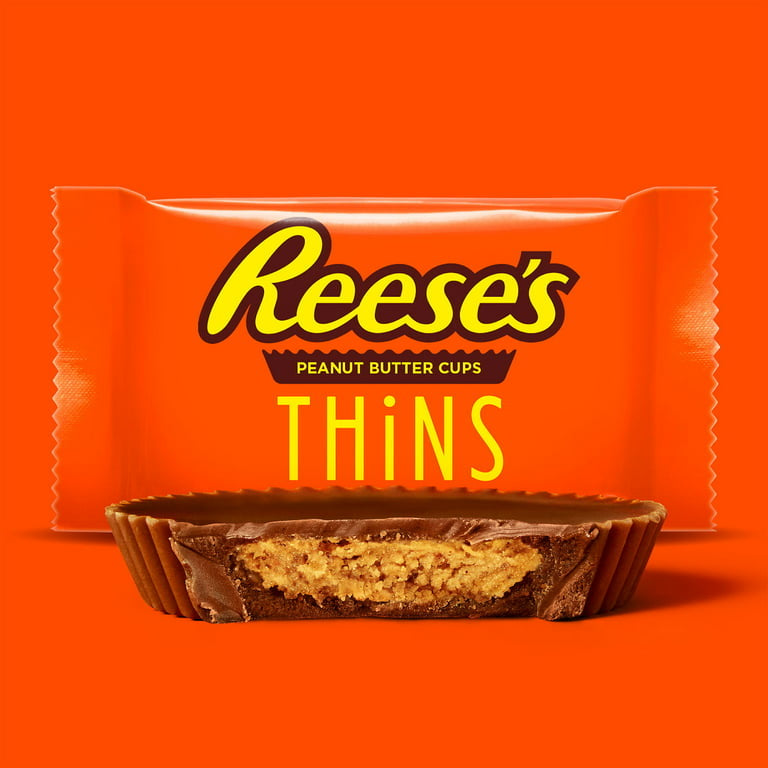 Reese's THiNS Milk Chocolate Peanut Butter Cups Candy, Individually Wrapped, 12.03 oz, Family Pack - LOOP MX