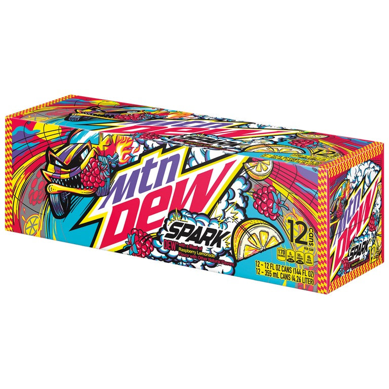 Mountain Dew Spark Soda Pop Raspberry Lemonade12 oz - LOOP MX