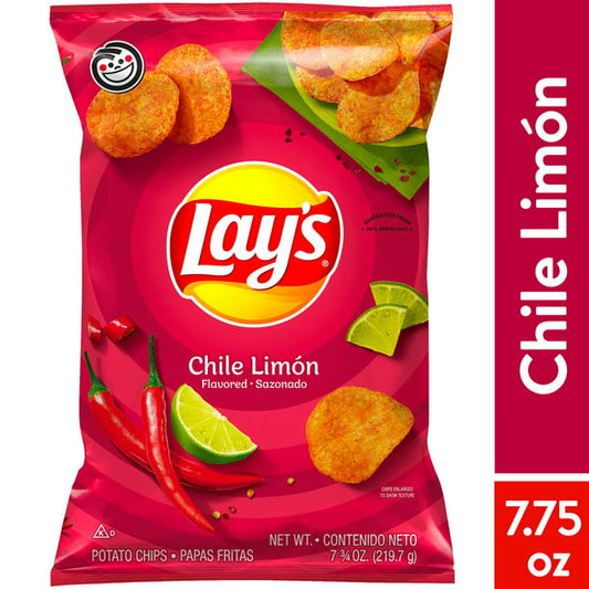 Lay's Chile Limón Flavored Potato Chips, 7.75 oz Bag - LOOP MX