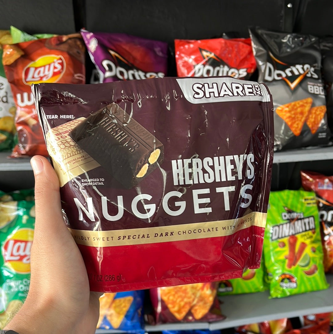 Hershey's Nuggets SPECIAL DARK Chocolate with Almonds Candy, Share Pack 10.1 oz