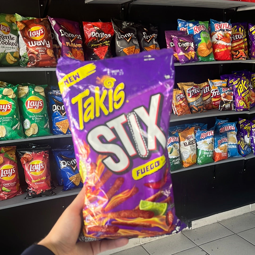 Takis Fuego Stix 9.9 oz Sharing Size Bag, Hot Chili Pepper & Lime Corn Snack