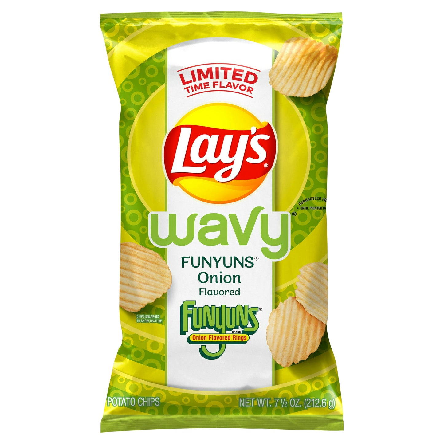 Lays wavy funyuns onion flavored potato chips 7.25oz. - LOOP MX