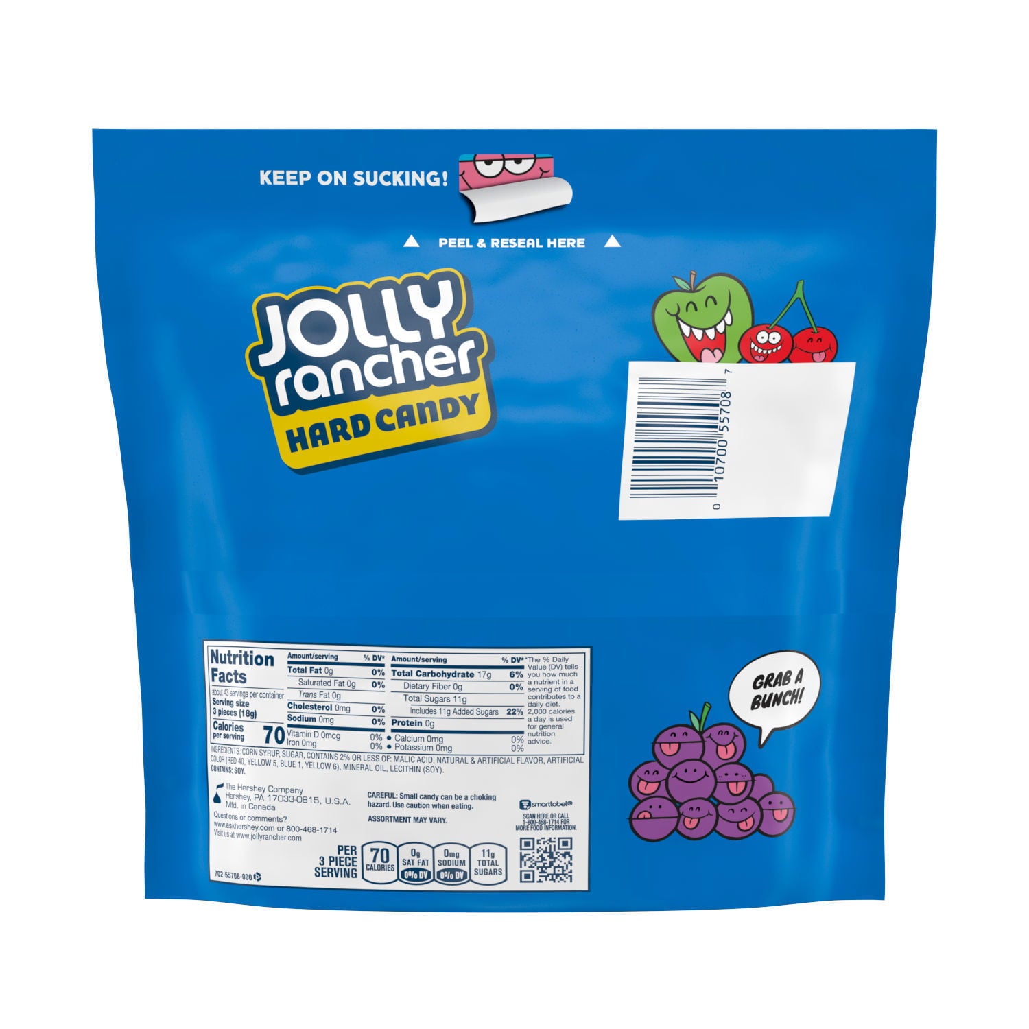 Jolly Rancher, Assorted Fruit Flavored Hard Candy, Individually Wrapped, 27 oz - LOOP MX