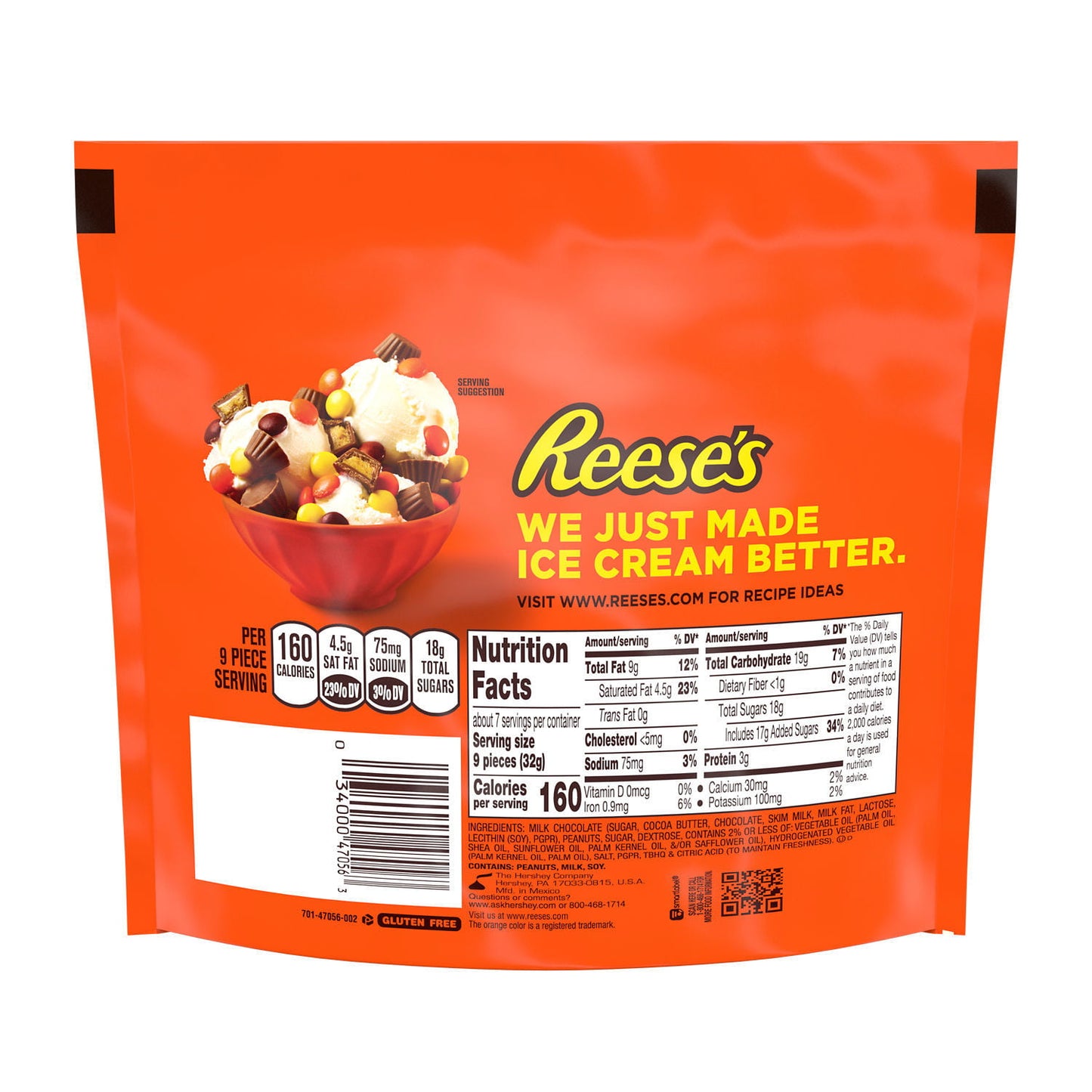 Reese's Minis milk chocolate unwrapped, gluten free peanut Butter cups candy - LOOP MX