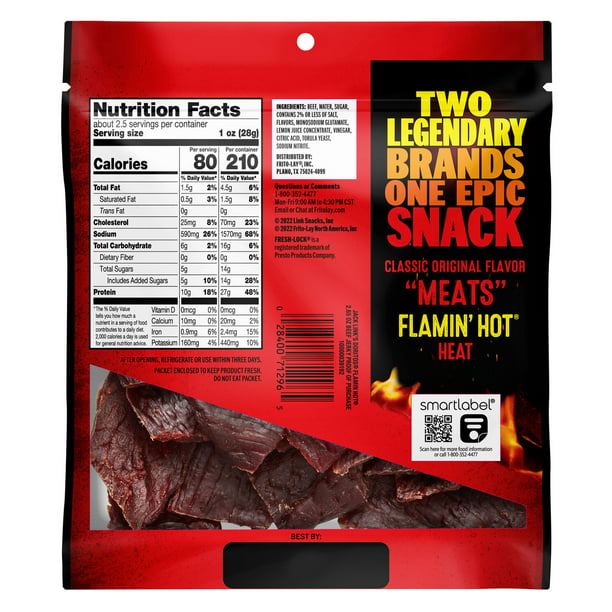 Jack Link’s® Flamin’ Hot® Flavored Original Beef Jerky, 2.65 oz - - LOOP MX