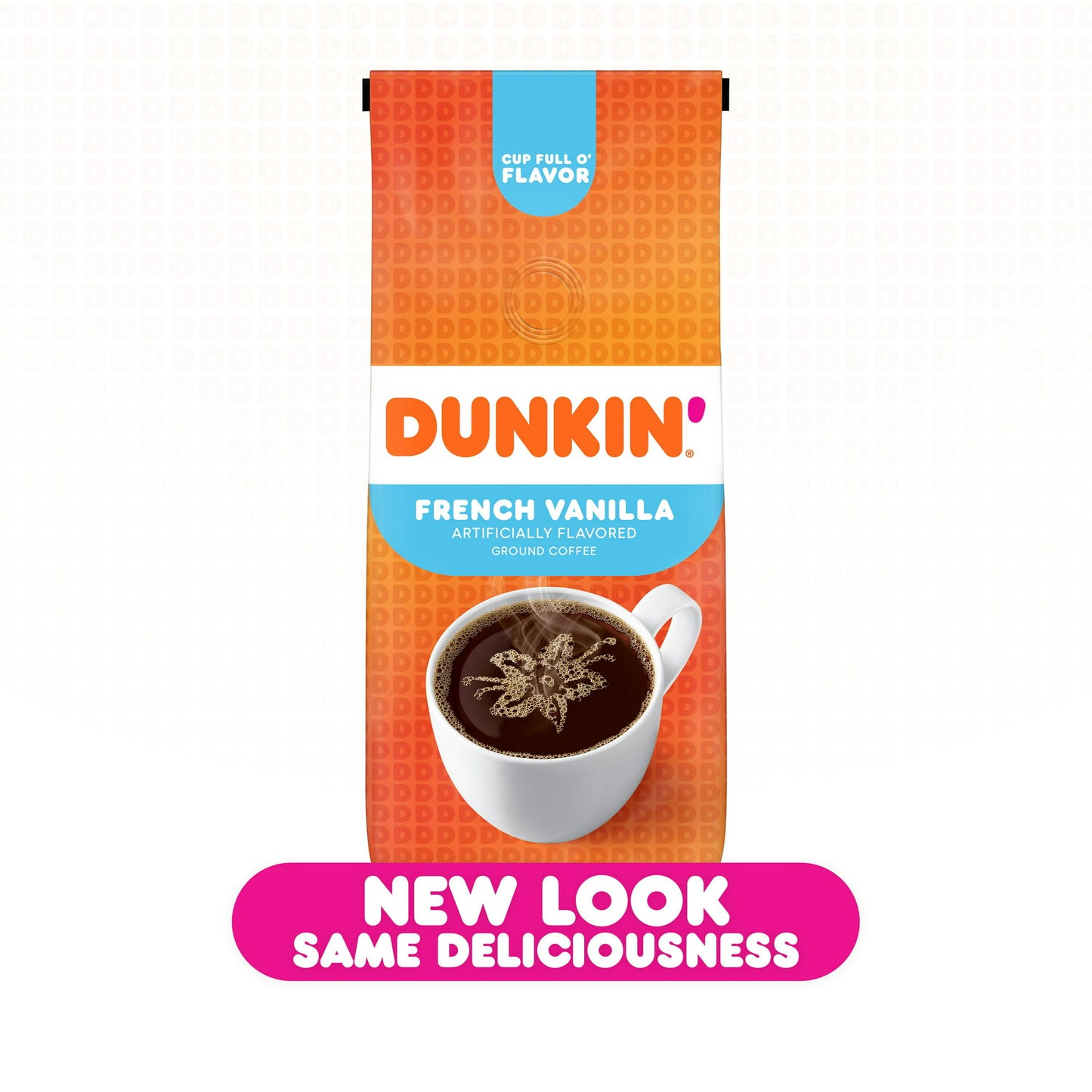 Dunkin French Vanilla Artificially Flavored Coffee, Ground Coffee, 12 Oz Bag - LOOP MX