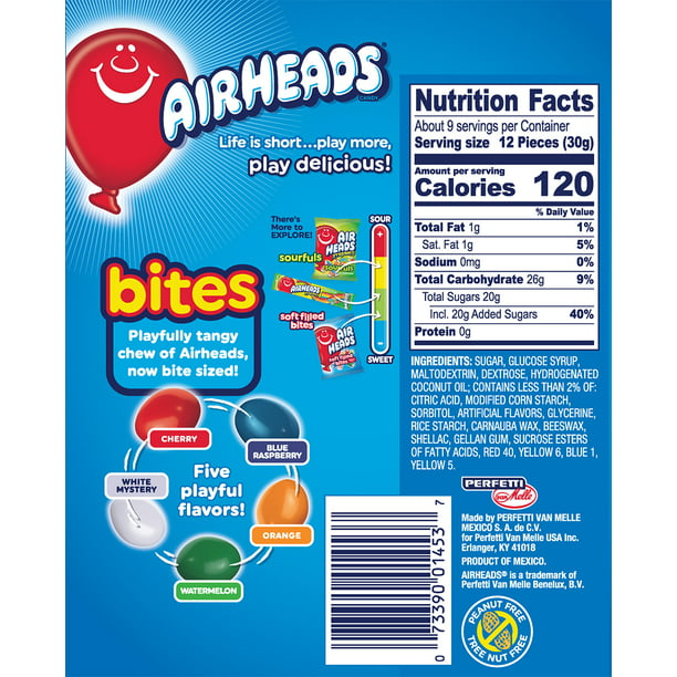 Airheads Bites Fruit Flavored Chewy Candy, 9 oz Bag - LOOP MX