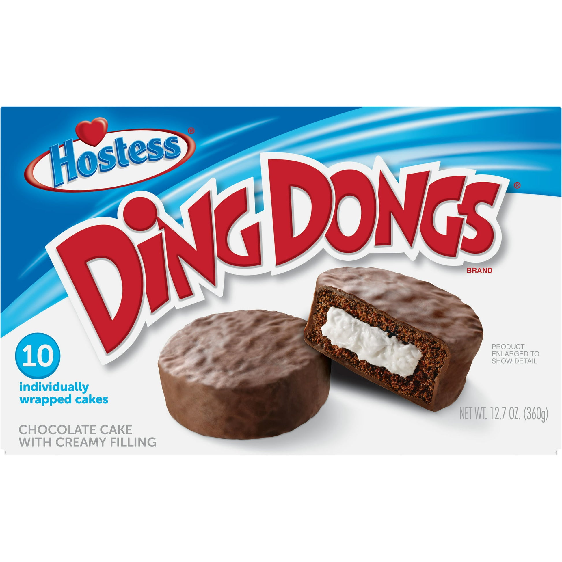 Hostess Chocolate Ding Dongs Snack Cakes, 10 count, 12.70 oz - LOOP MX