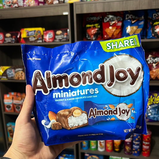 ALMOND JOY, Miniatures Coconut and Almond Chocolate Candy Bars, Gluten Free, Individually Wrapped, 10.2 oz, Share Pack - LOOP MX