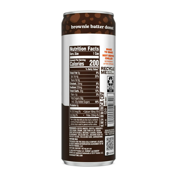 Dunkin' Brownie Batter Donut Iced Coffee 11 fl oz - LOOP MX