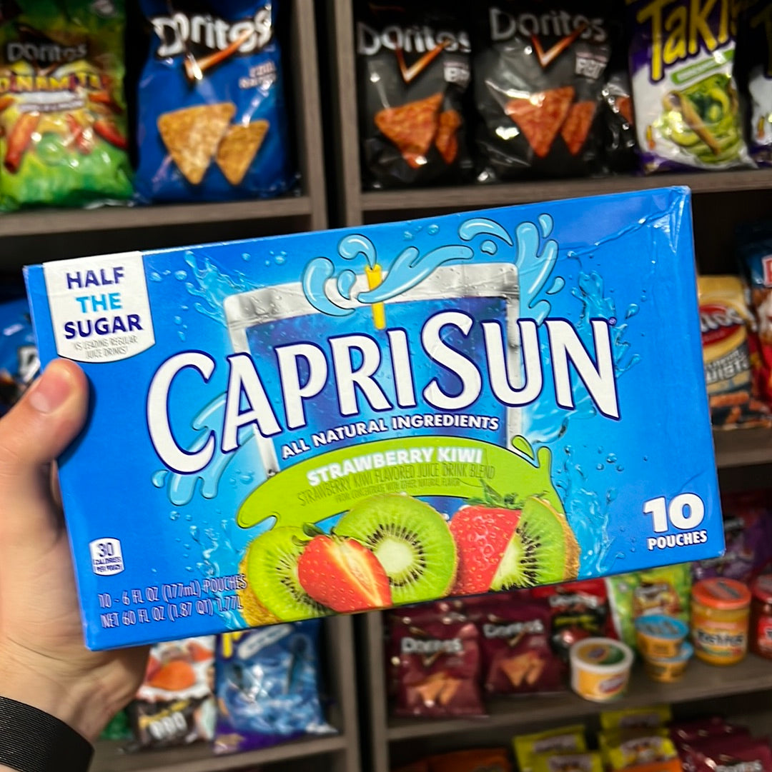 Capri Sun Strawberry Kiwi Juice Box Pouches, 10 ct Box, 6 fl oz Pouches - LOOP MX