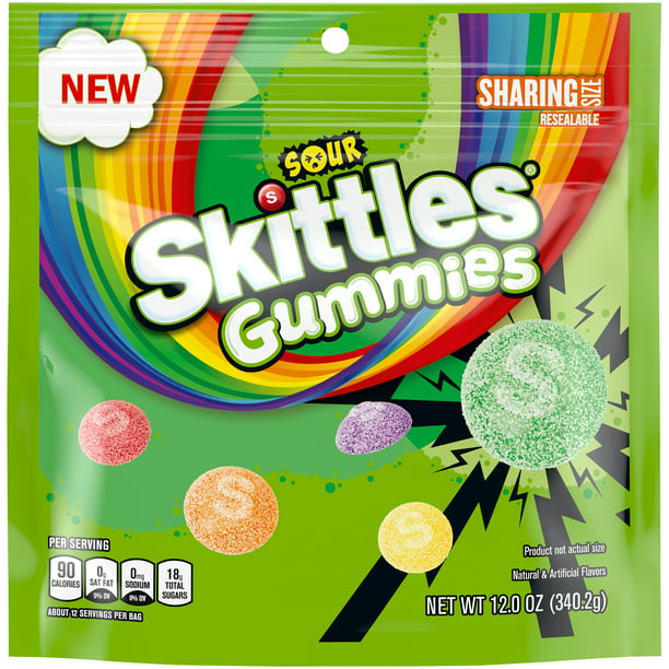 Skittles Gummies Sour Stand Up Pouch 12 Oz - LOOP MX