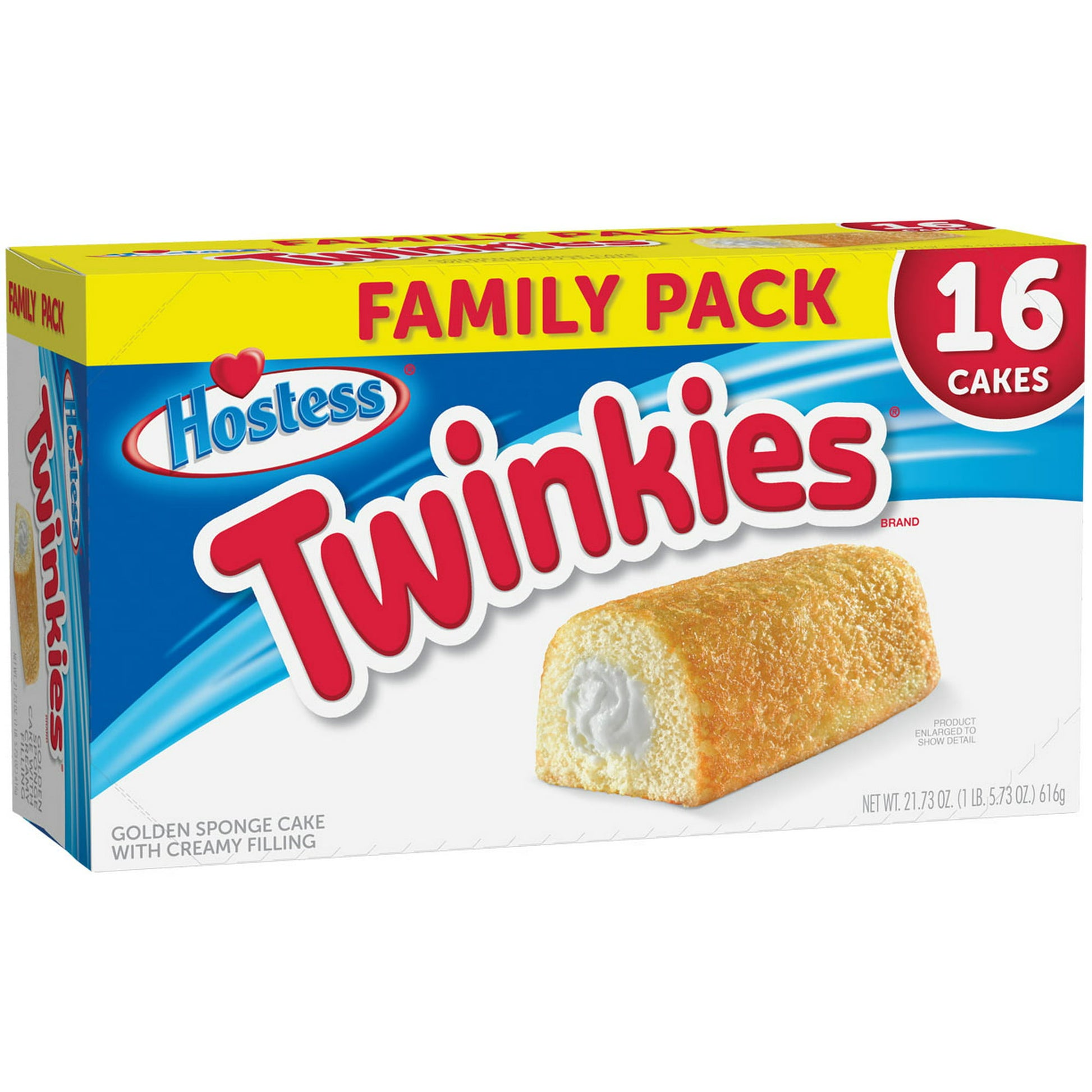 HOSTESS TWINKIES, Golden Sponge Cake, Creamy Filling, Tasty Snack Treat, Family Pack - LOOP MX