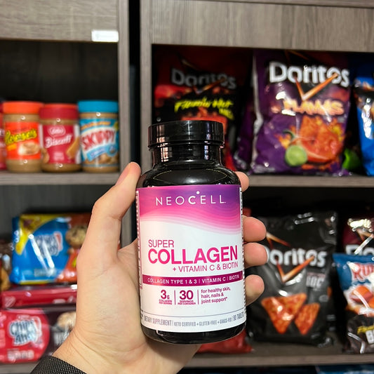 NeoCell Super Collagen + Vitamin C & Biotin, Supplement, for Hair, Skin, and Nails, 90 Tablets - LOOP MX