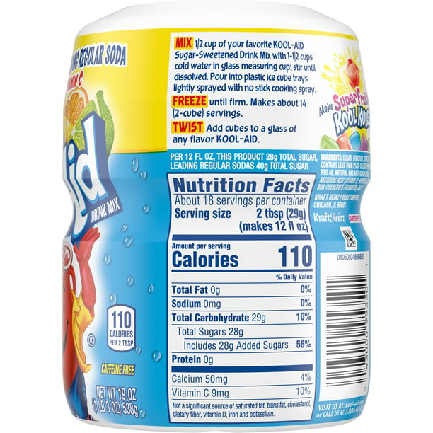 Kool-Aid Sugar Sweetened Tropical Punch Artificially Flavored Powdered Drink Mix, 19 oz. - LOOP MX