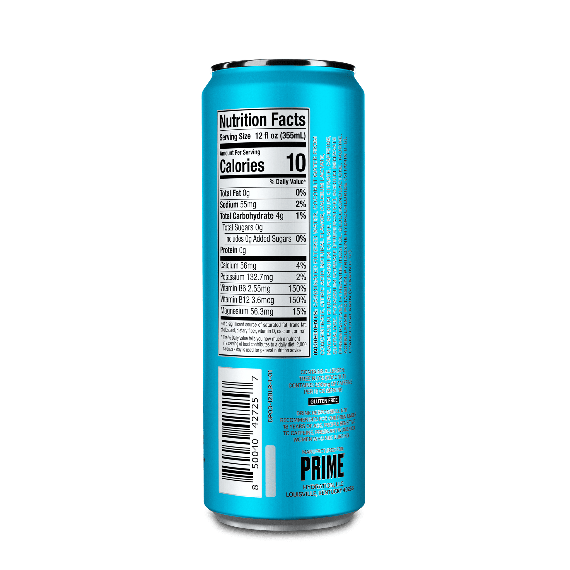 Prime Energy Drink Blue Raspberry12oz Can - LOOP MX