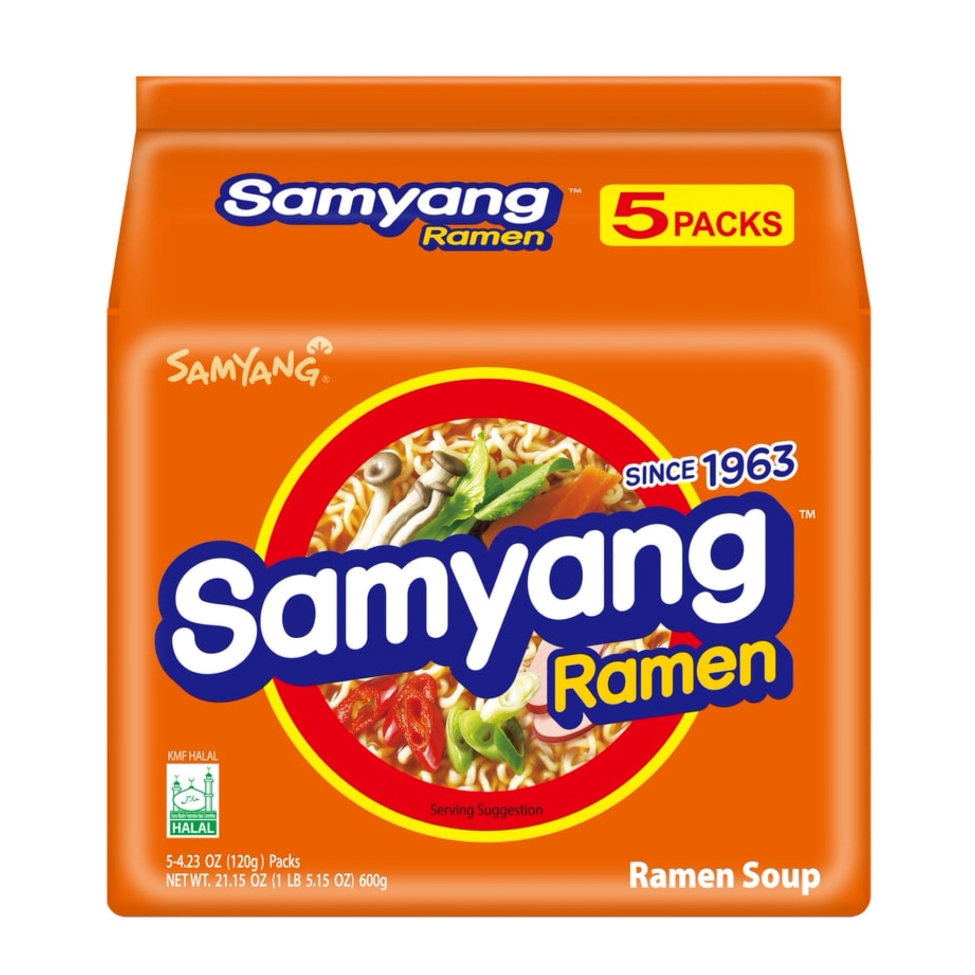 Samyang Original Instant Ramen, 4.23 oz, 5 pack - LOOP MX