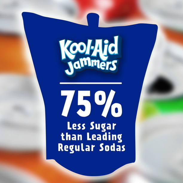 Kool Aid Jammers Blue Raspberry Kids Drink 0% Juice Box Pouches, 10 Ct Box, 6 fl oz Pouches - LOOP MX