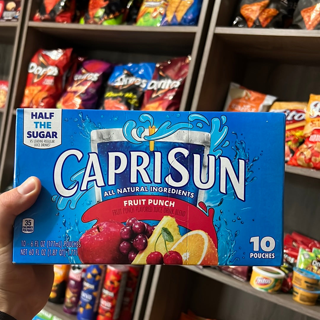 Capri Sun Fruit Punch Juice Box Pouches, 10 ct Box, 6 fl oz Pouches - LOOP MX