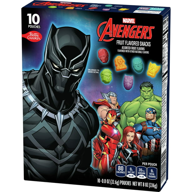 Avengers Fruit Flavored Snacks, Treat Pouches, Gluten Free, 10 ct - LOOP MX