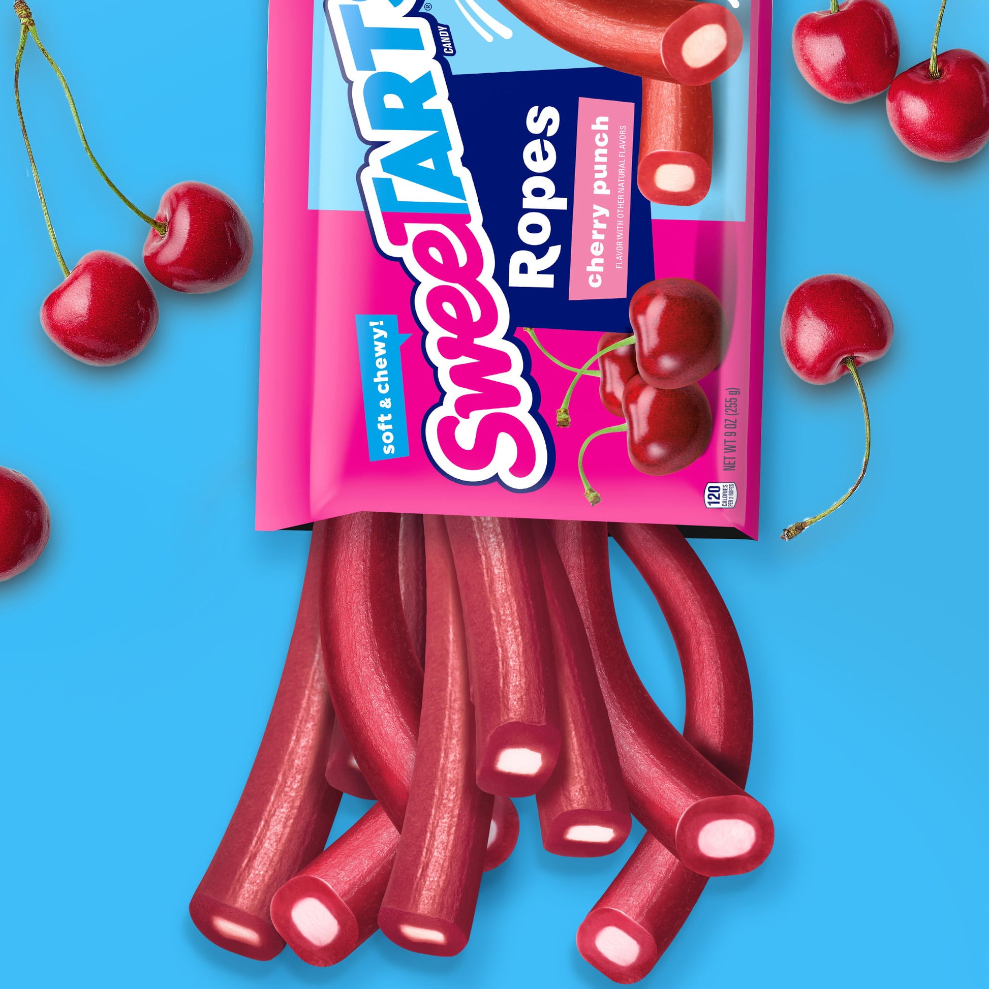 SweeTARTS Cherry Punch Soft & Chewy Ropes Candy Bag, 9 oz - LOOP MX