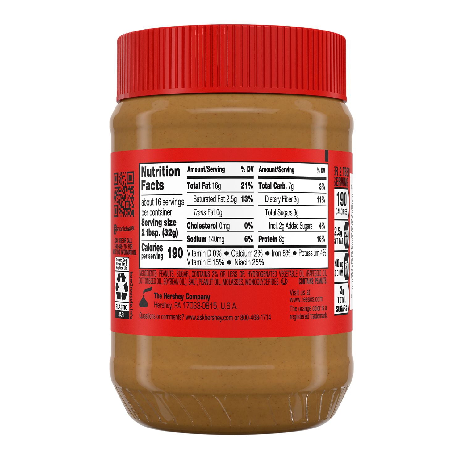 REESE'S, Creamy Peanut Butter Spread, Baking, 18 oz, Jar - LOOP MX