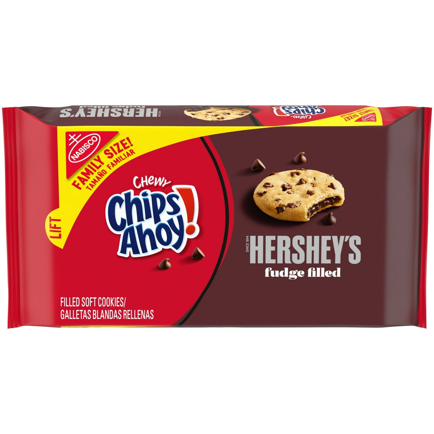 Chips ahoy chewy Hershey fudge filled, family size, 14,85 oz
