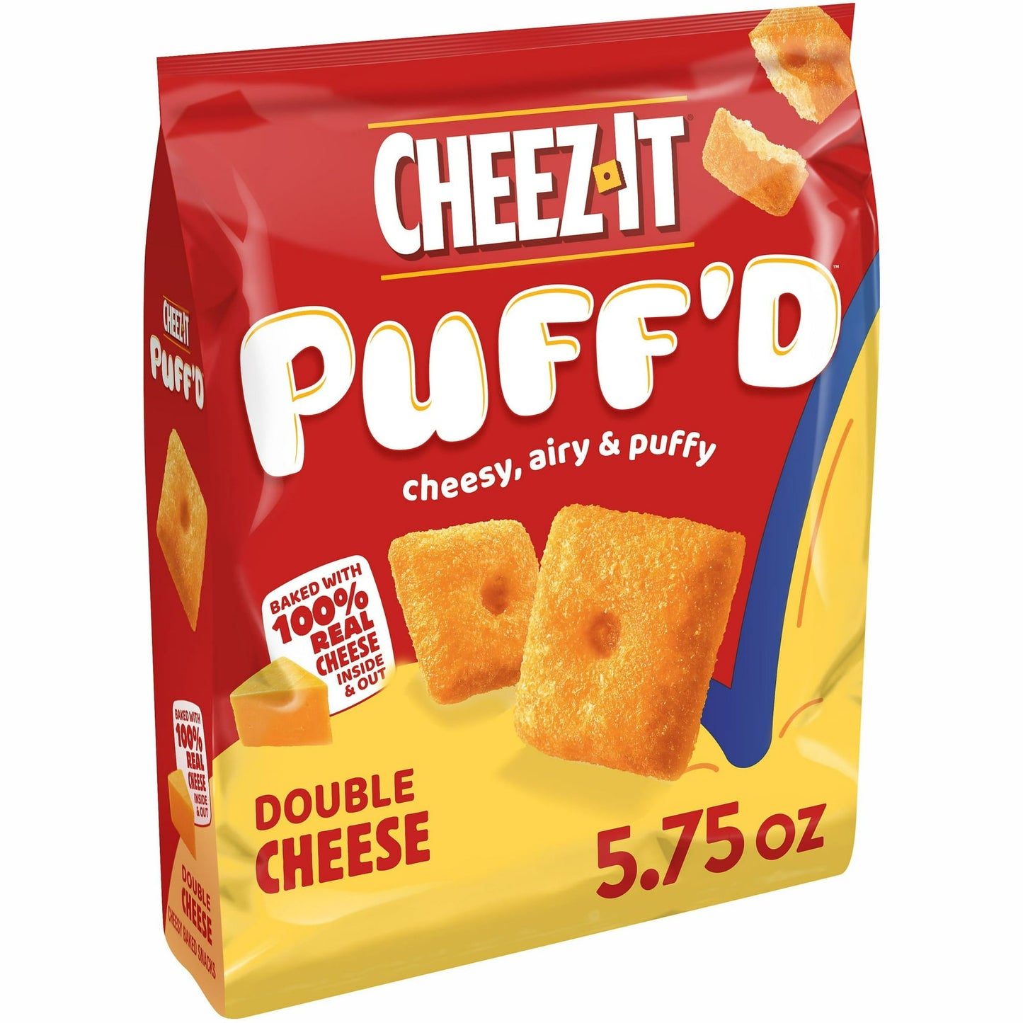 Cheez-It Snacks Horneados con Queso Doble Inflado Galletas Infladas para Picar, 5,75 oz