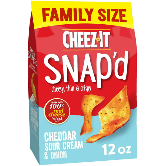 Cheez-It Chips Finos de Galleta con Queso y Cebolla, Crema Agria y Queso Cheddar 12 oz