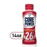 Core Power Protein Shake Leche con 26 G de Proteína de fairlife, Fresa y Plátano, 14 fl oz