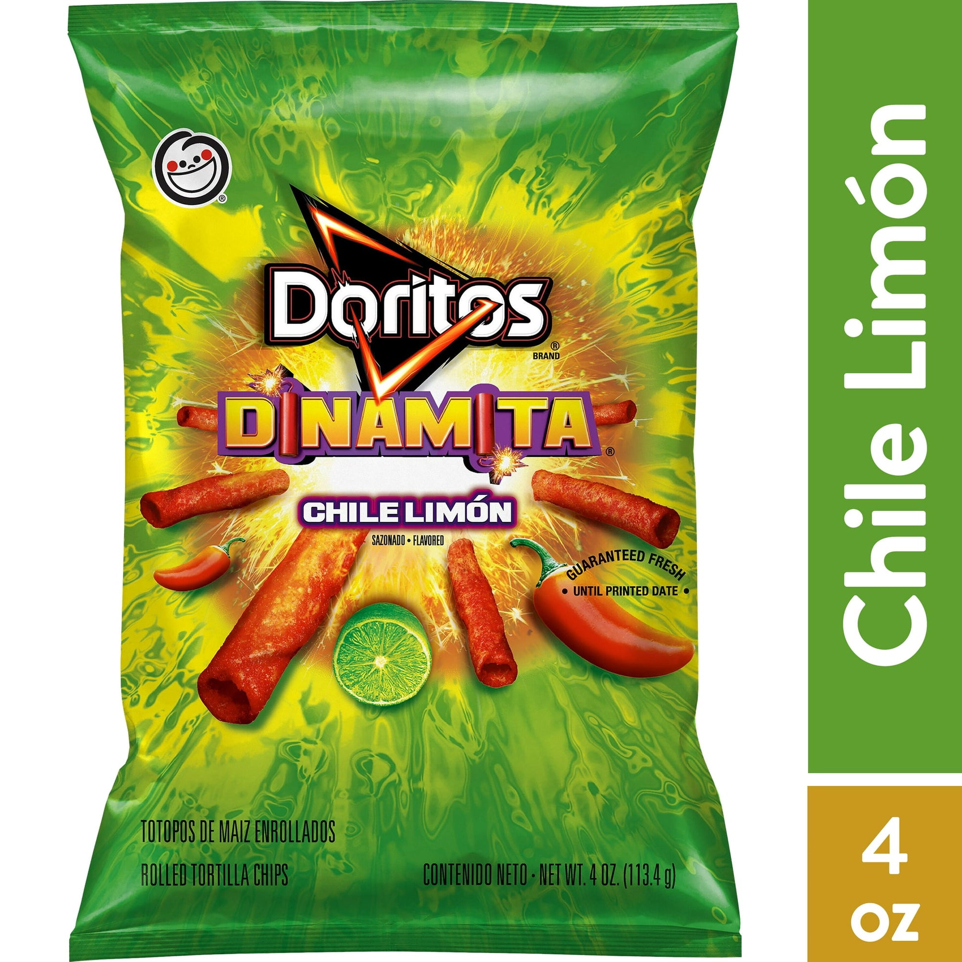 Doritos Dinamita Chile Limon Flavored Tortilla Chips, 4 oz Bag - LOOP MX