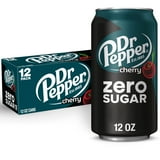 Dr Pepper Zero Sugar Cherry Soda Pop, 12 fl oz