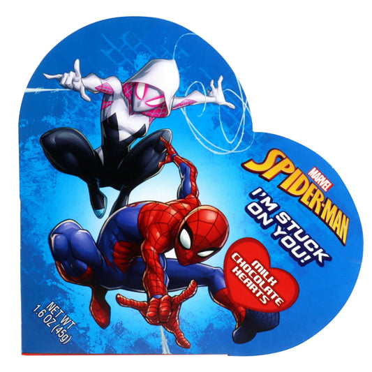 Frankford Marvel Spiderman Día de San Valentín de la Leche Caja de Corazón de Chocolate, 1.6 Oz
