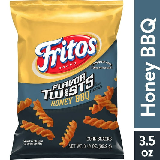 Fritos Flavor Twists Corn Snacks Honey BBQ Flavored, 3.5 oz - LOOP MX